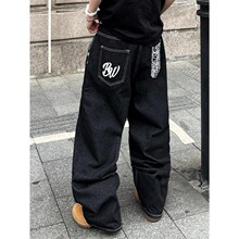 M 54447 Retro Hip-Hop Washed Jeans ����ţ�п� ŷ���羳