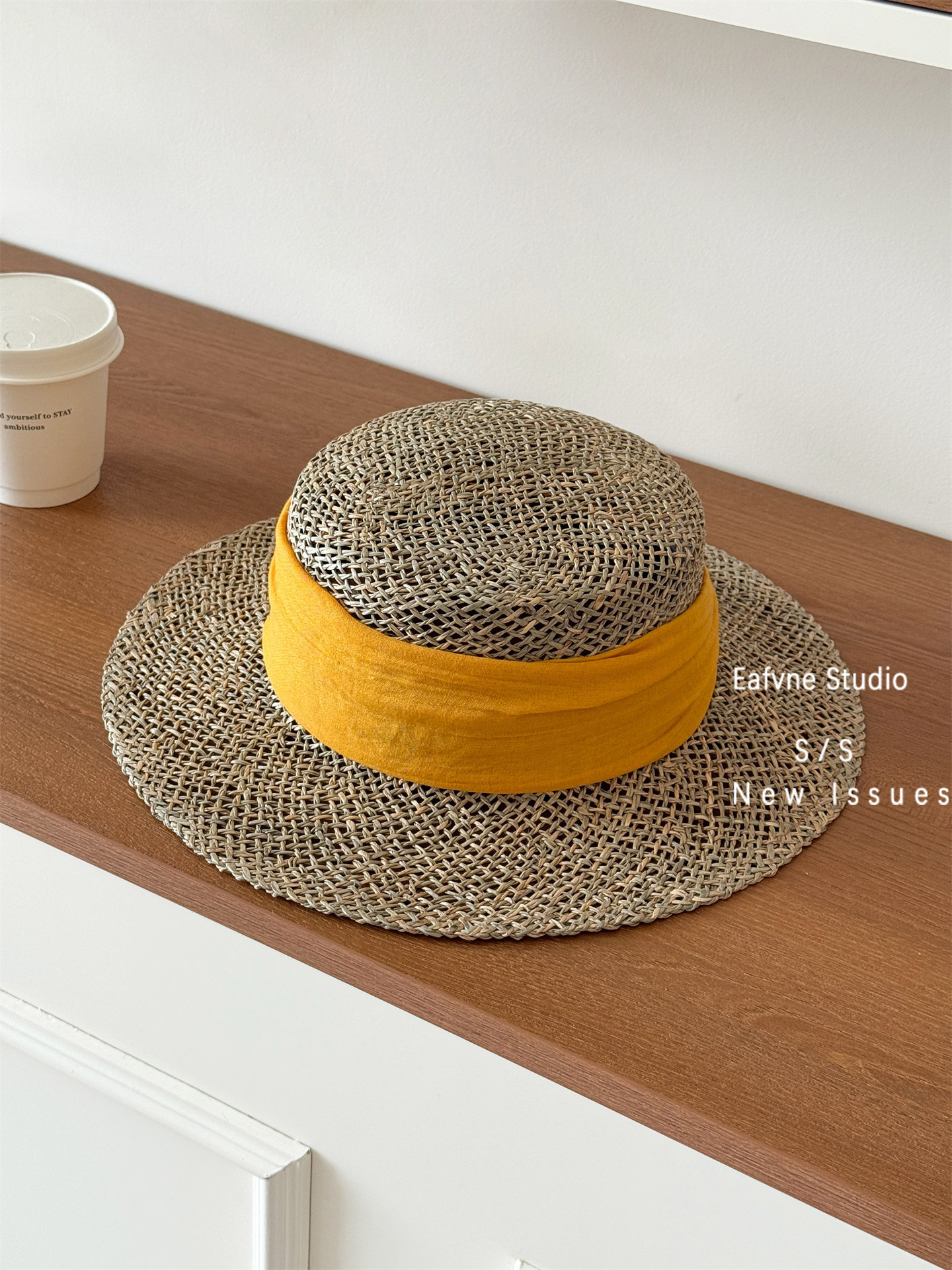 Yunnan Vacation Style Woven Straw Hat For Women - Flat Top Sun Hat For Beach Holidays - Thumbnail 7