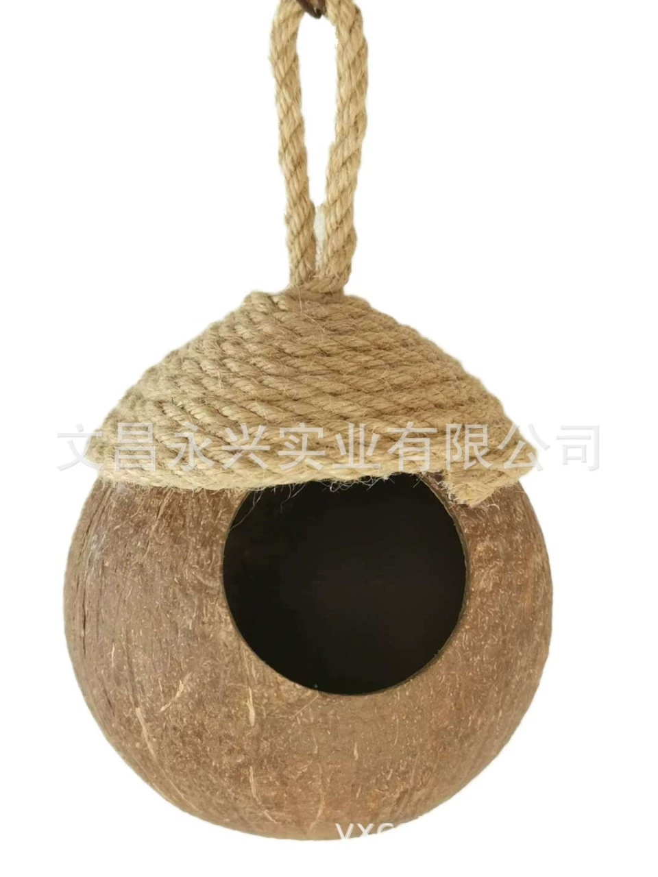 Птичье гнездо из скорлупы кокоса, пеньковая веревка, зяблик, канарейка, жемчужная птица, хомяк, гнездо из медового мешочка, размножающееся гнездо