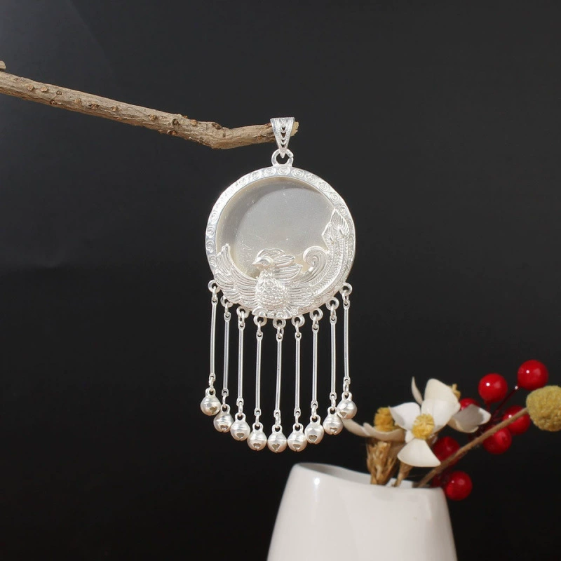 Подвеска с бабочкой, каменная вставка, этнический маленький колокол с handmade аксессуарами, этнический стиль