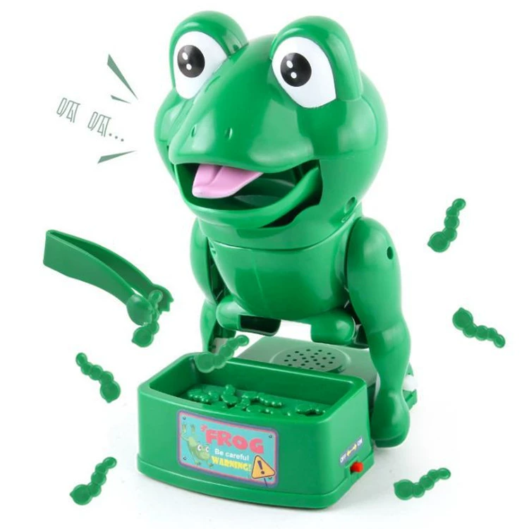 Toy, anti-stress, frog, bites finger