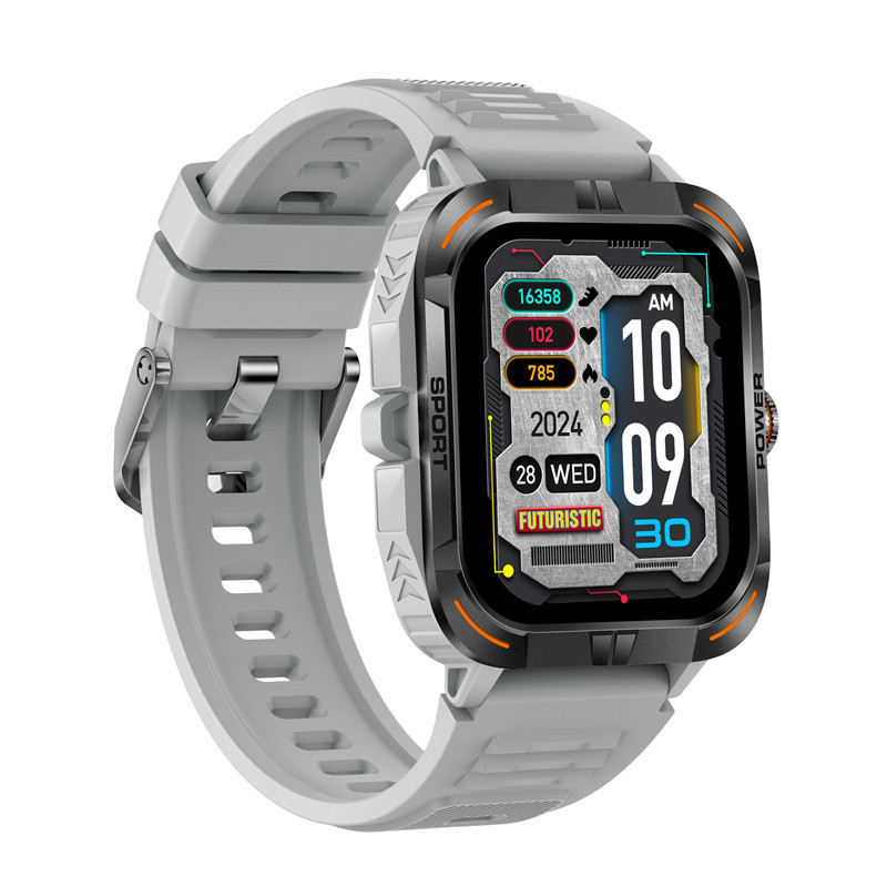 Montre connectée outdoor avec écran tactile AMOLED 1,97 pouce, Bluetooth, appels et lampe torche._voghion.com