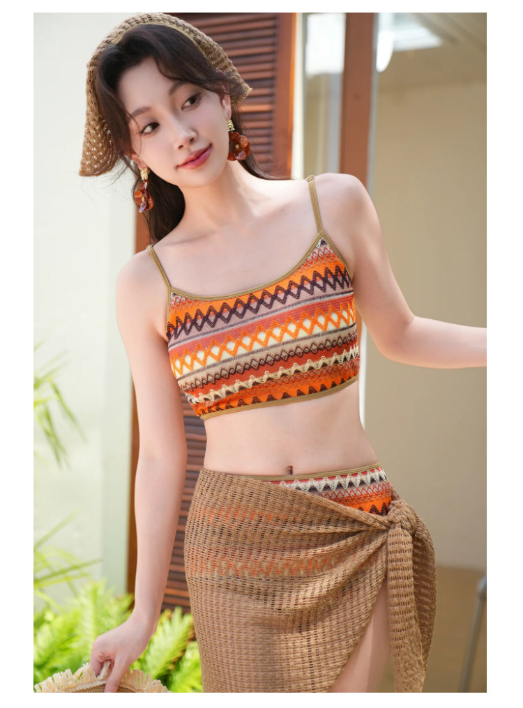 GraceChic GraceChic 2025 Women's High-End New Bikini Beach Vacation Sexy Three-Piece Set High-Waist Stunning Two-Piece Swimsuit_voghion.com