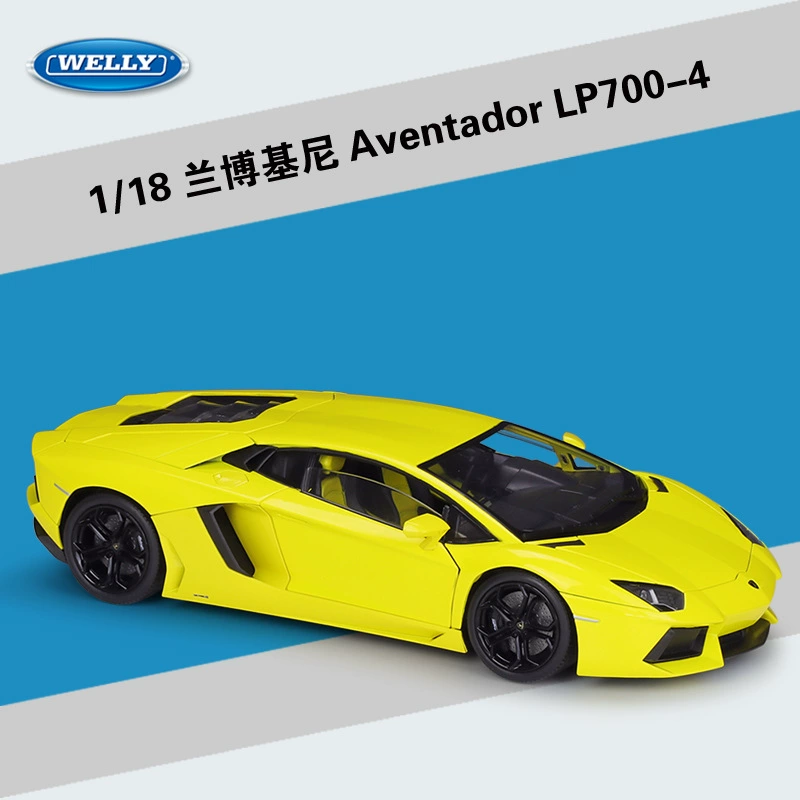 Вилли Уэлли1: 18 Ламборгини Pagoda LP700 спортивный автомобиль моделирование сплавной автомобиль модель оконченные игрушки