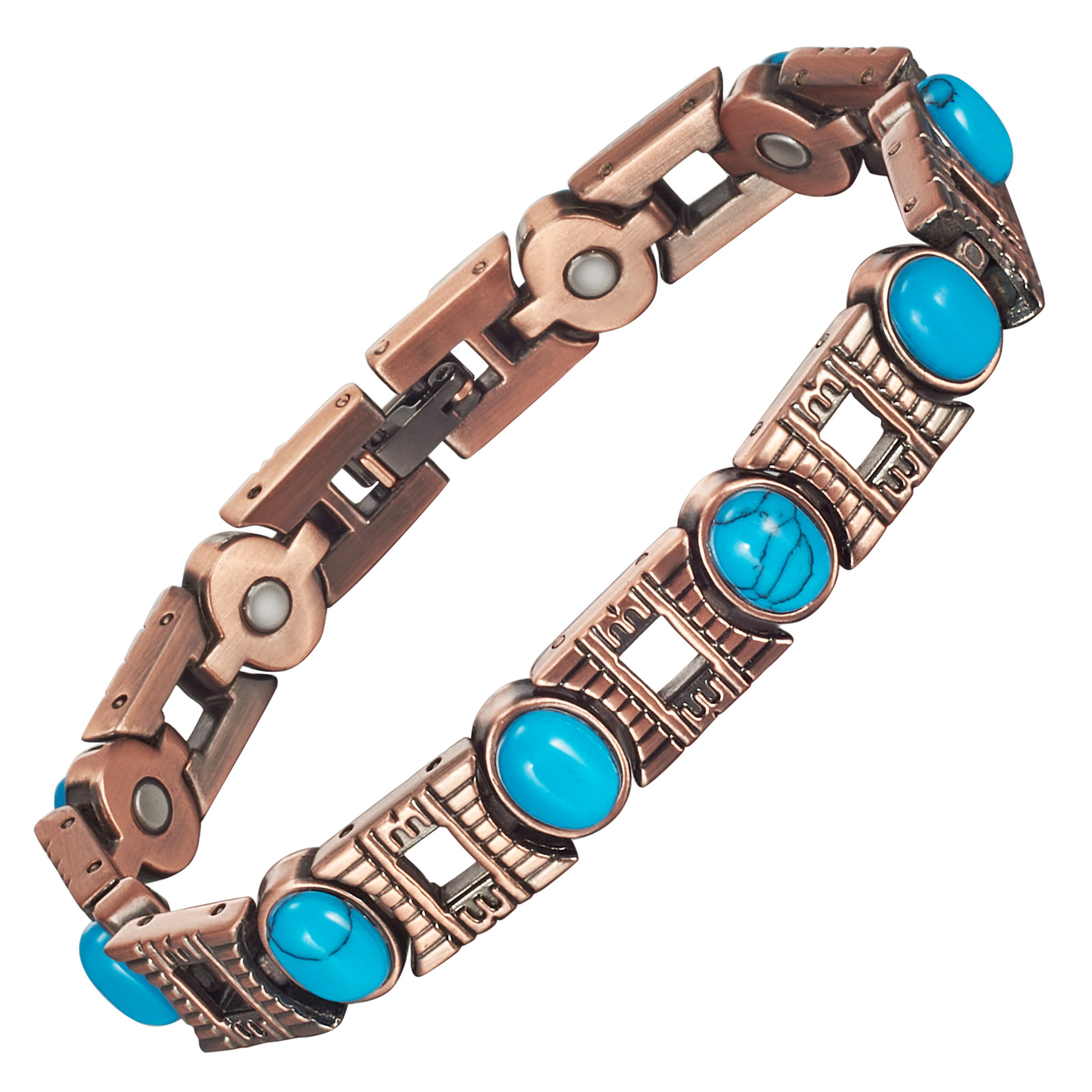 copper turquoise magnetic retro fashionable bracelet for St…