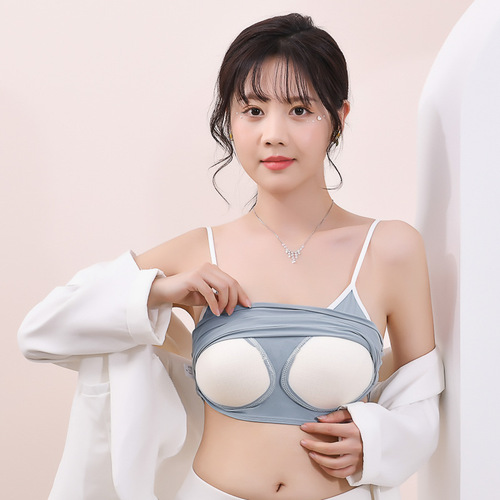 Manufacturer wholesale spring and summer new style ice ribbon chest pad beautiful back bra women's sports base underwear camisole wrap chest