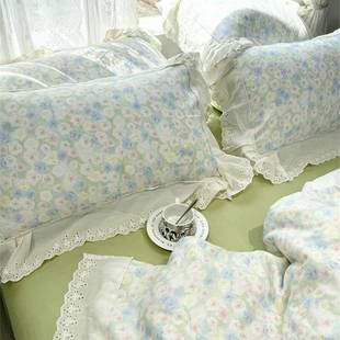 2025 Popular Double-Layer Yarn Printed Lace Summer Quilt Quilt Core - Flower Series