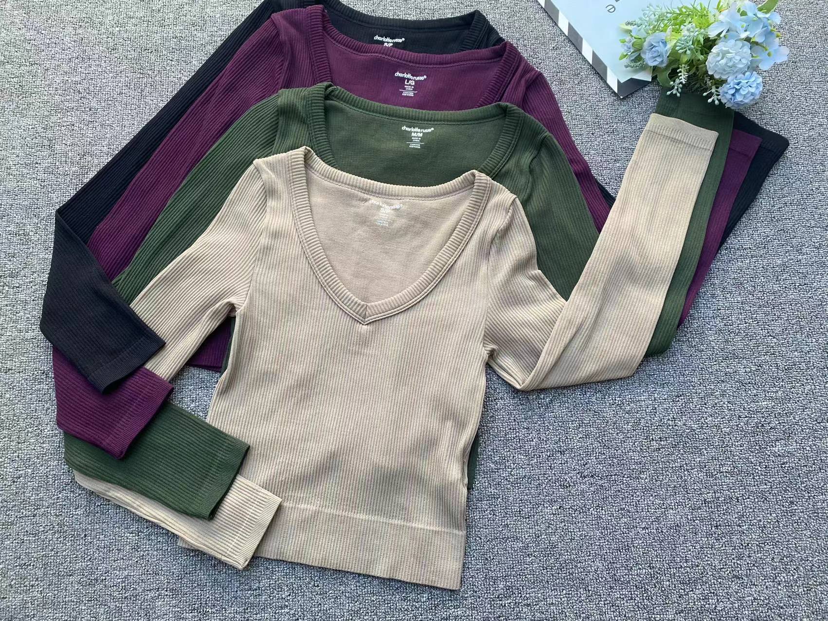 Exportación única extranjera nueva sin fisuras bottoming top de gran tamaño estiramiento cómodo prendas de vestir exteriores superior al por mayor