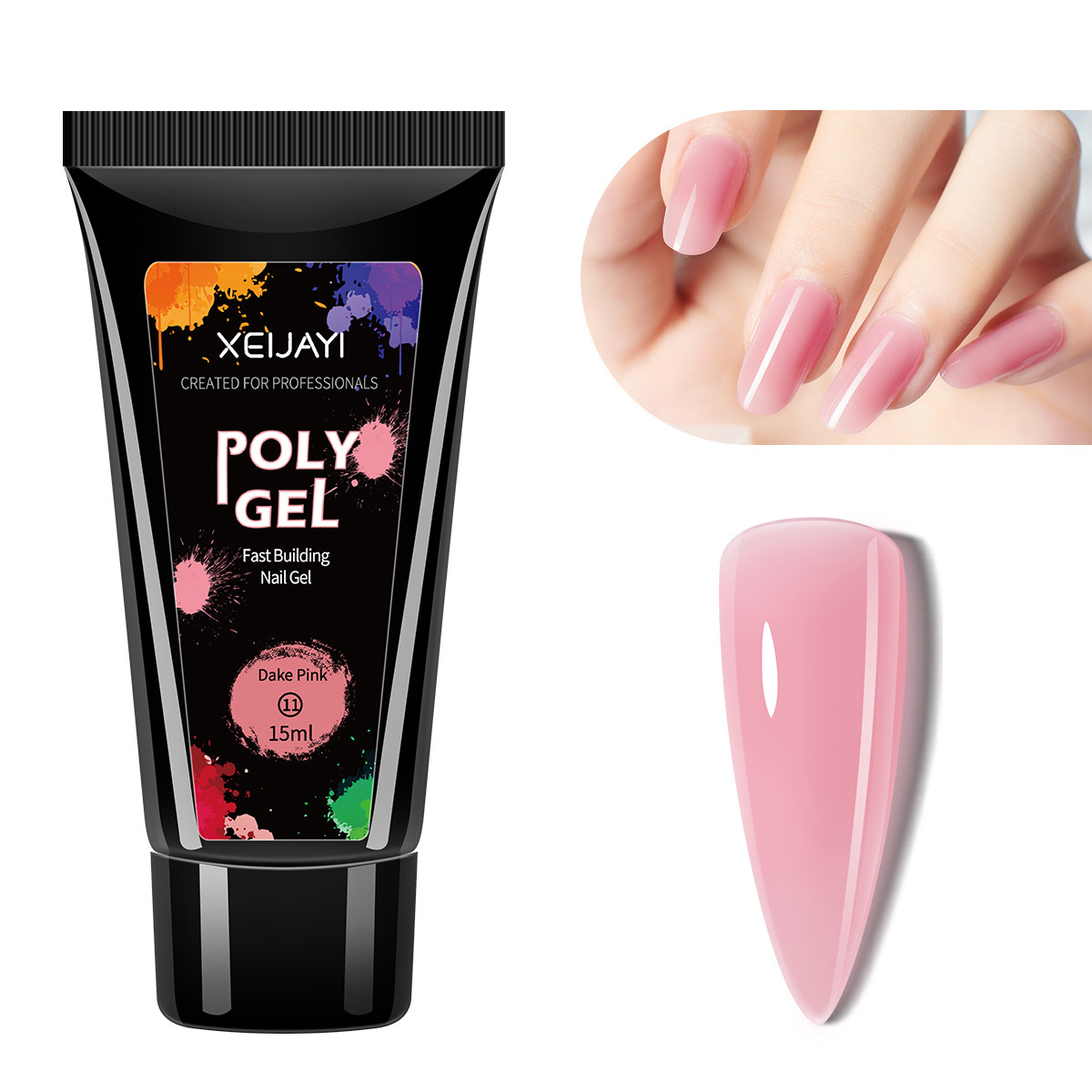 Extensión de cristal pegamento de fototerapia de uñas pegamento 15ml pegajoso diamante UV extensión rápida sin bandeja de papel fábrica al por mayor