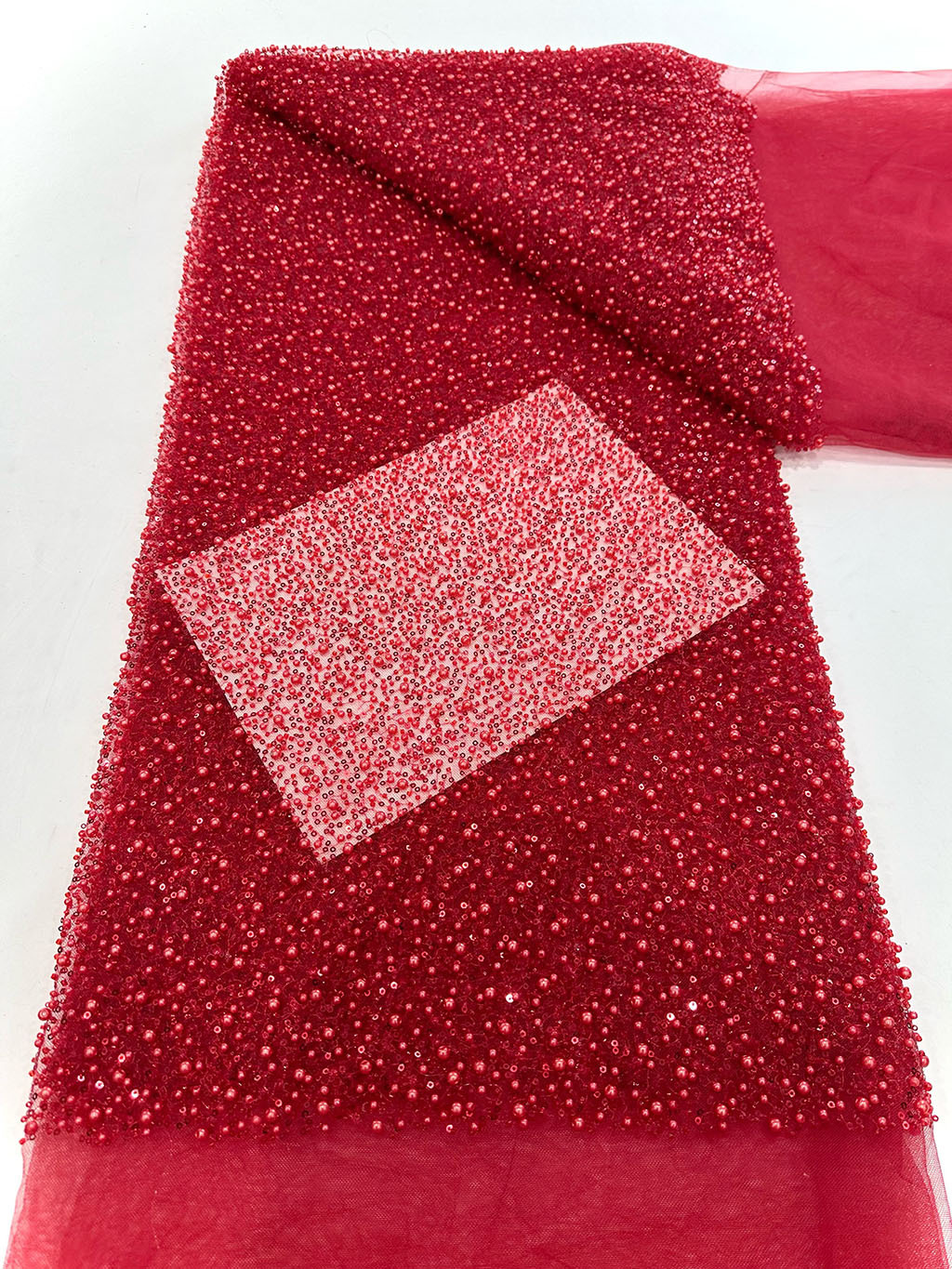 Tela de bordado con cuentas y lentejuelas, resistente y de alta densidad, para vestido de novia, vestido de noche, traje de espectáculo, bordado de lentejuelas en malla