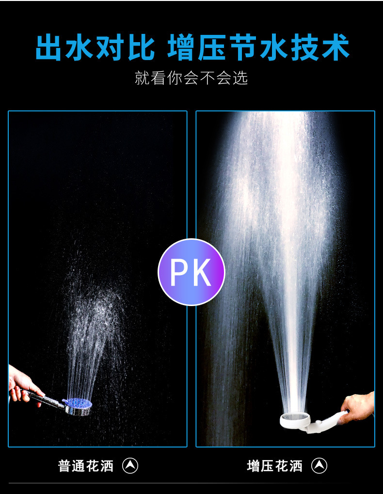 Japanese-style pressurized showerhead, Douyin rain shower head, large-head pressurized, ultra-high pressure large size, suitable for household use Item Picture