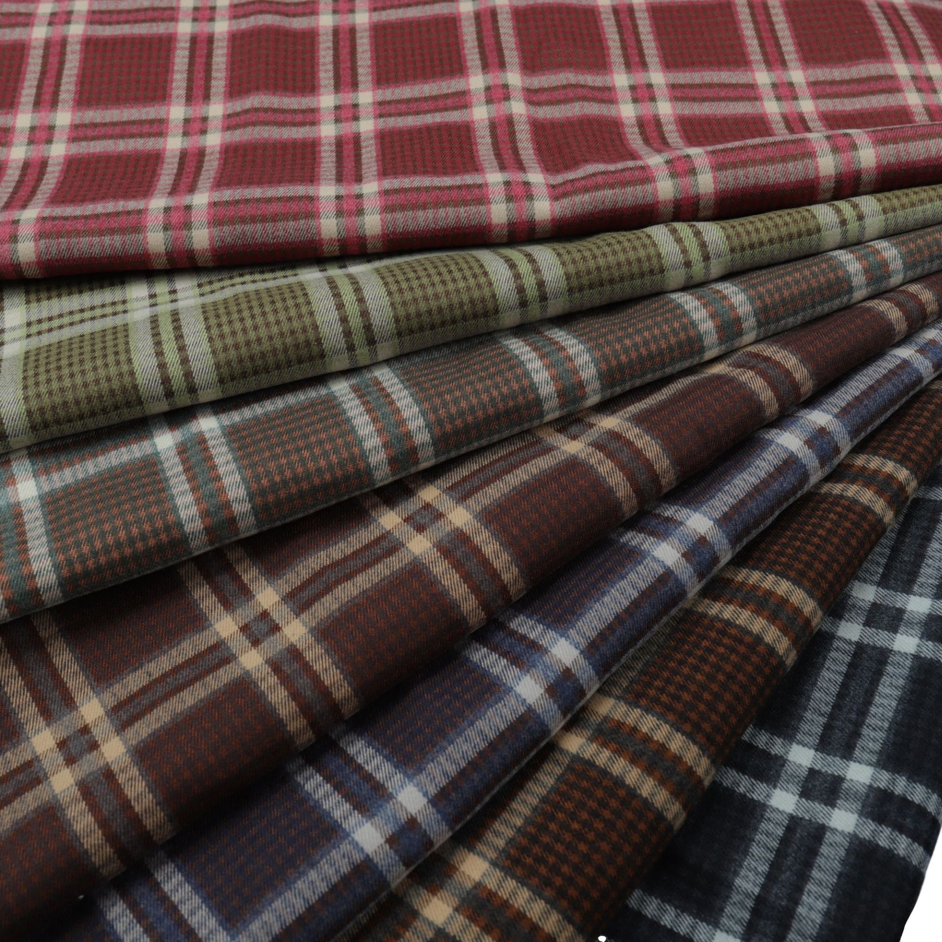 TR梭织秋冬磨毛千鸟格复古英伦风时装衬衫外套休闲慵懒感宽松裤料