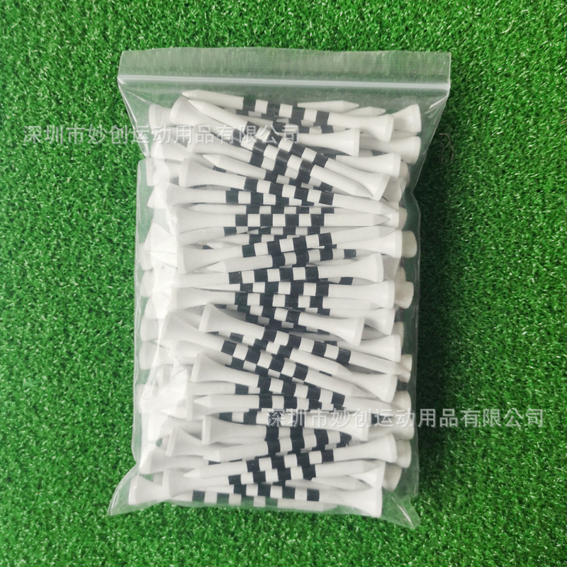 ゴルフスパイク 70/83 ミリメートルカラーストライプ竹スパイクボール TEE 100 パックボールホルダー用品アクセサリーバッグ|undefined
