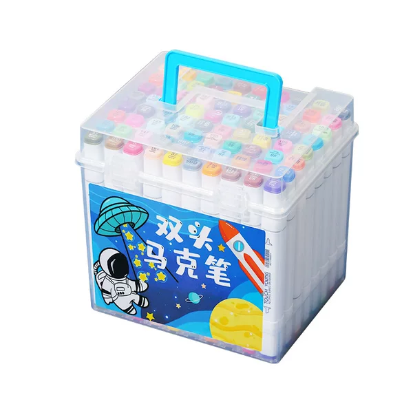Double-ended marker pen 48-color set, alcohol-based marker pen set, children's painting and graffiti supplies, direct supply from the manufacturer