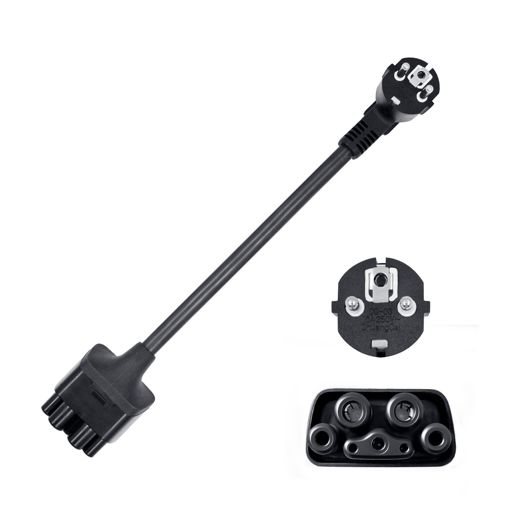 NTO NEMA欧规16A Schuko适配器带TPE线缆适用于特斯拉Model系列