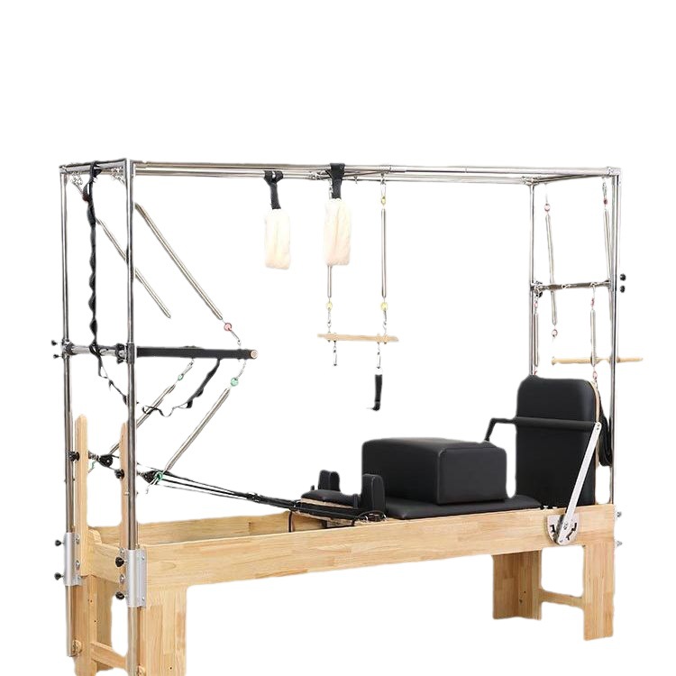 Los fabricantes suministran Pilates cama de núcleo de cinco piezas equipo grande cama de núcleo de silla estable de barril de escalera semielevada dos en uno