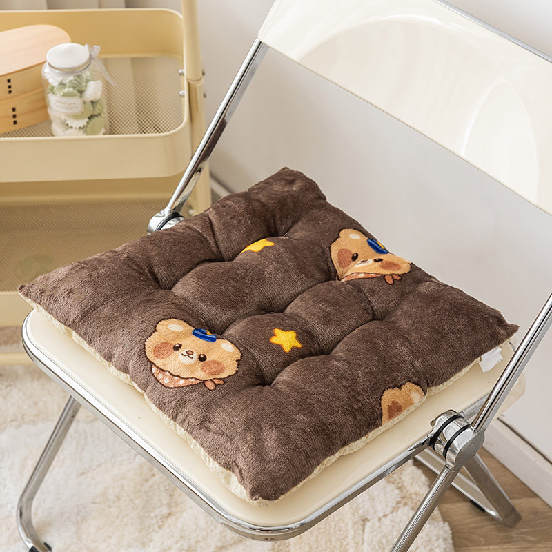 Anti-slip bottom-milk velvet [brown bear head]