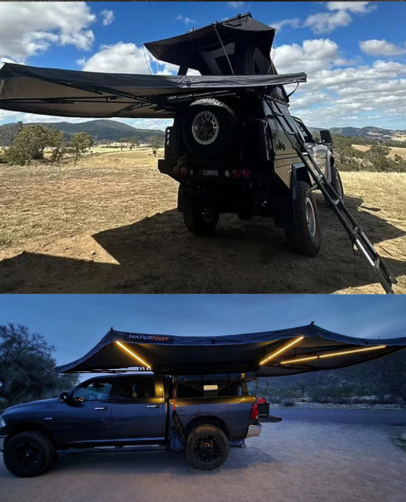 Jifeng Naturnest Car Side Tent 270 ° Plus Canopy Camping Style Cloth House Awning Roof