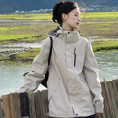 Three-in-one jacket jacket for men and women, outdoor hiking and Tibet windproof and waterproof group purchase wholesale printed logo
