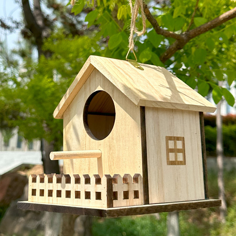 国境を越えた木製鳥の巣フェンス肥厚オウム小屋牧歌的な環境に優しい屋外巣ケージ鳥小屋鳥かご鳥小屋|undefined