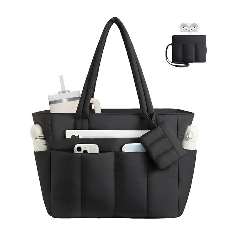 Amazon's Best-Selling Women's Puffer Tote Bag, Quilted Work Tote Bag, Laptop Teacher/Nurse Bag