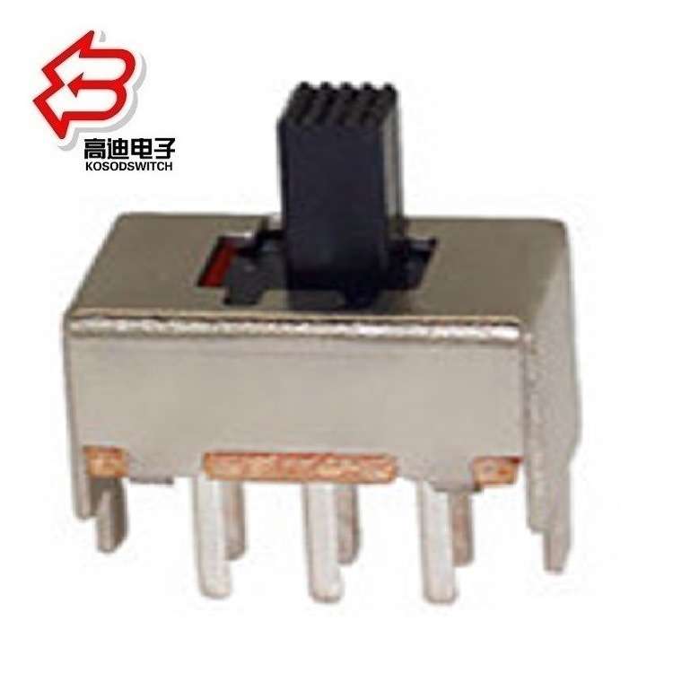 热销六脚拨码开关2位 电器两档滑动开关2位 直拨2档拨动开关两档