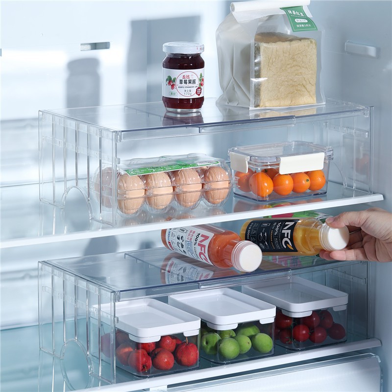 Estante de congelador Estante de almacenamiento interno Artefactos de almacenamiento refrigerado multicapa Estante de partición en el refrigerador Tablero de partición en capas