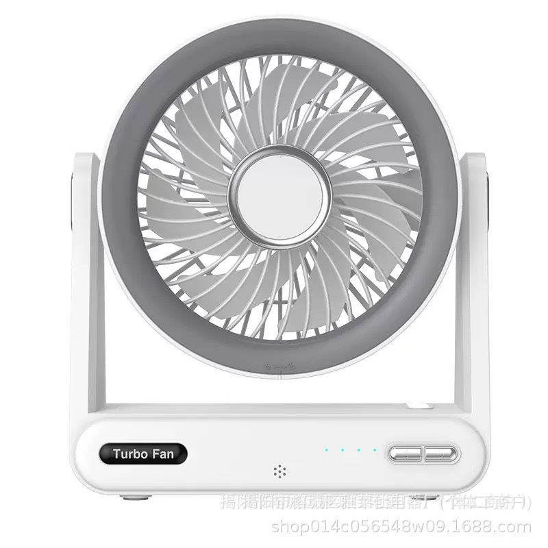 [Amazon Hot Sale] ventilador de escritorio al aire libre circulación de gran viento para el hogar visualización digital ventilador triángulo de doble propósito