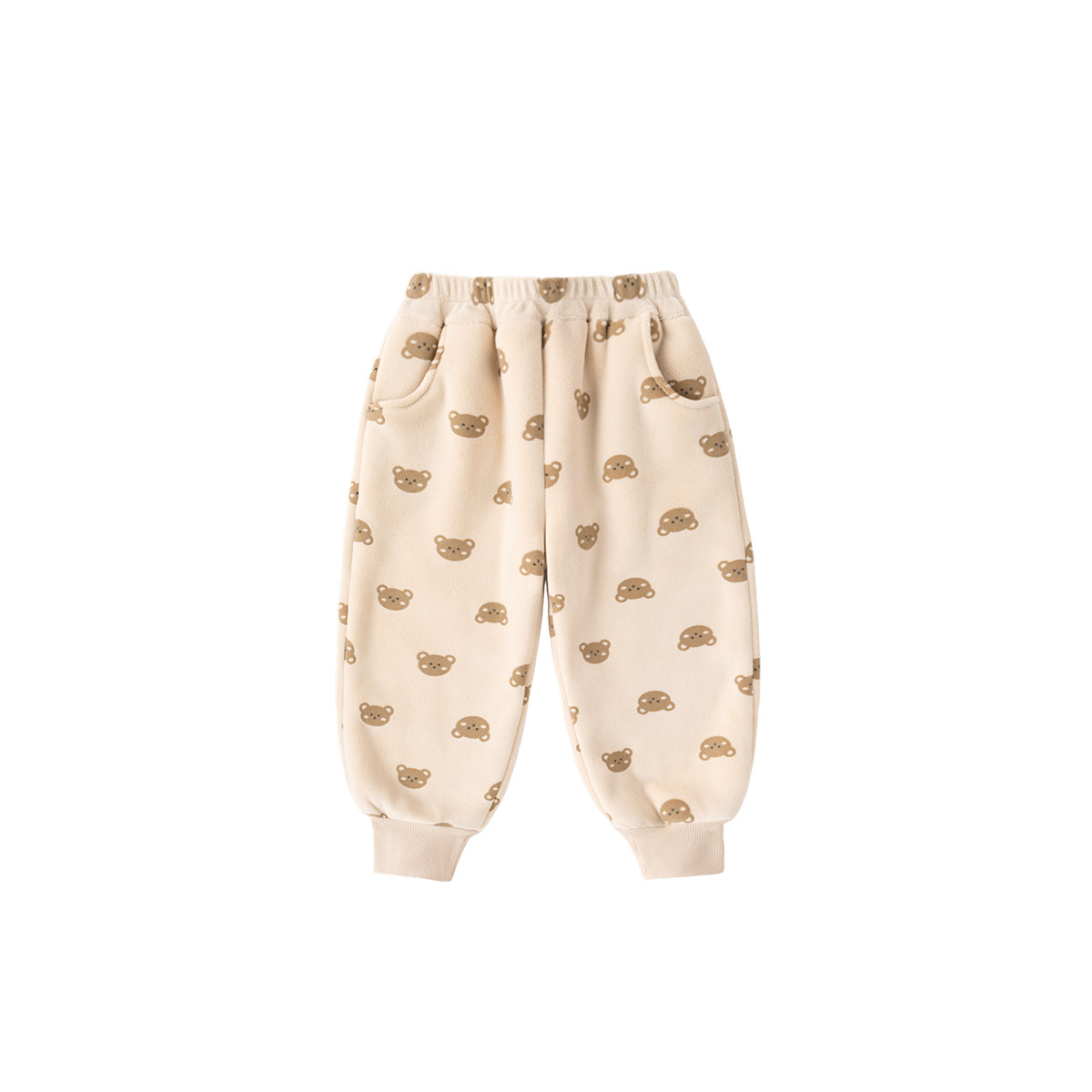 Pantalones gruesos forrados de lana para niños pantalones cálidos de invierno para niños pantalones de algodón para niñas de invierno pantalones de bebé ropa de bebé para niños