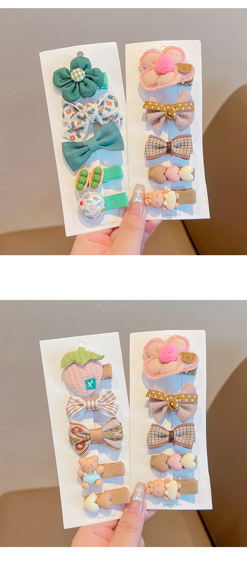 Daily Occasion Arylic Material Fruit, Bow Knot Pattern Cute Kid'S Fruit Bow Knot Arylic Flowers Hair Clip