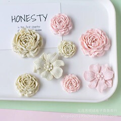 新しい花樹脂ヘアアクセサリー携帯電話ケース手作りアクセサリー DIY 靴花素材ヘアアクセサリーヘアピン装飾
