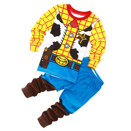 Cross-border children's wear, heroes league, long-sleeved pants, spring and autumn home wear set, animation two-piece set, wholesale, cross-border exclusive supply