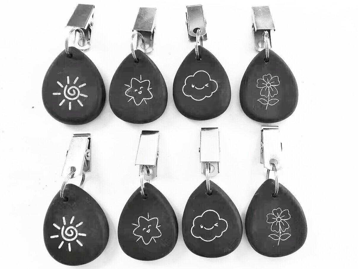 Colgante para mantel, clip para mantel, colgante para mantel con logotipo grabado, colgante con patrón láser, mármol simple