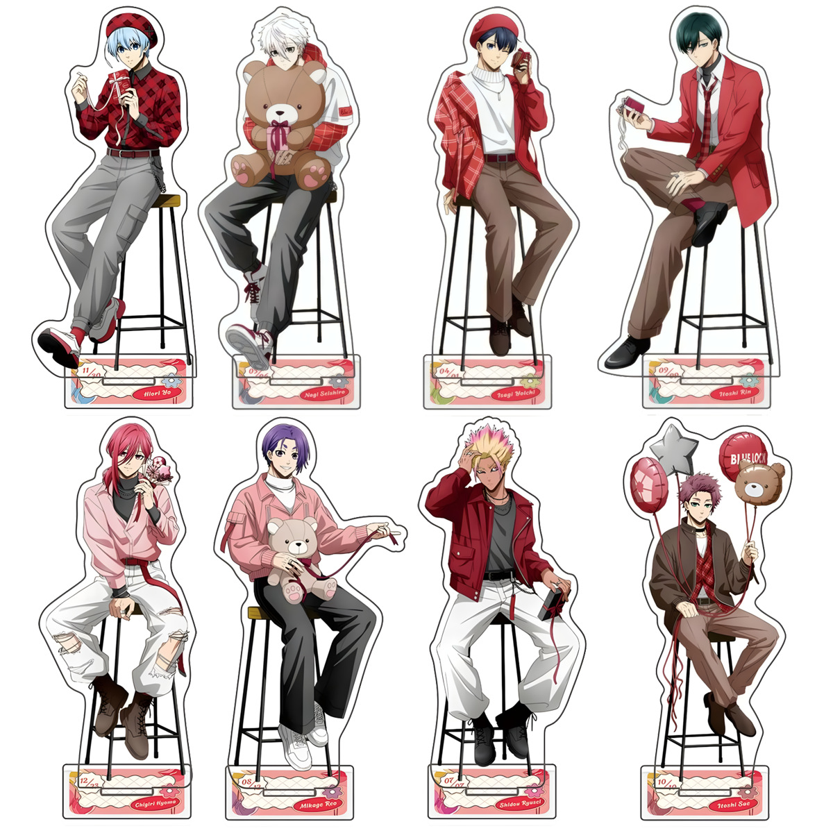 Blue Prison anime large acrylic standee: Issei Kise, Kira Kira, Hyoma Chigiri, Renji Kogami acrylic figure