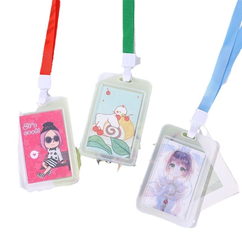 Nuevo empleado tarjeta de trabajo tarjeta de plástico placa de pecho transparente tarjeta de invitado tarjeta de trabajo estudiante cuerda de suspensión