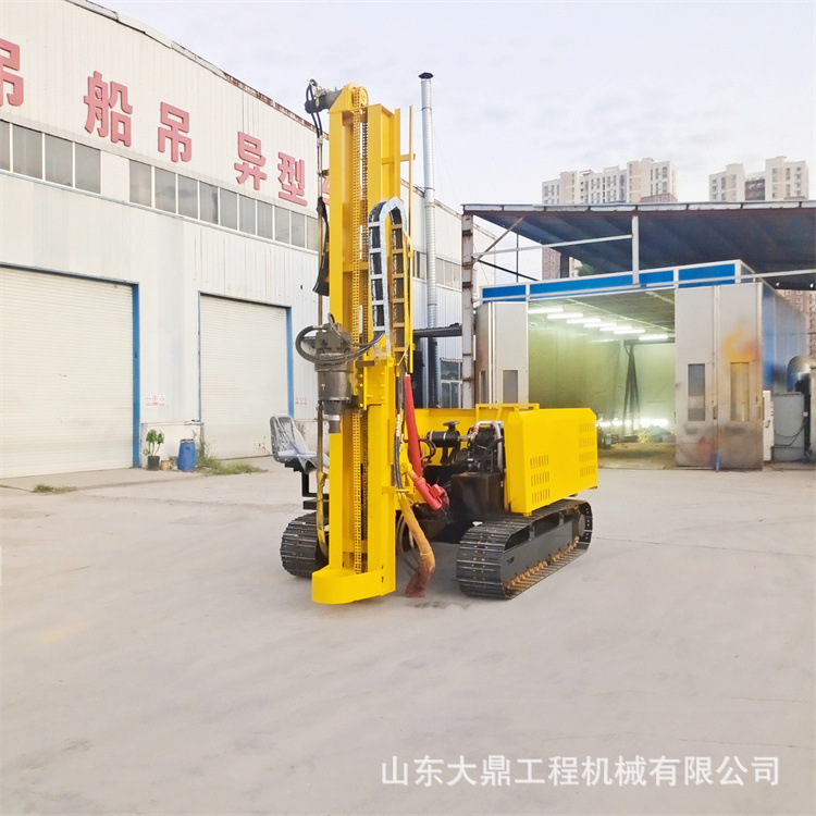 液压光伏打桩机 履带式山地光伏打桩机价格 戈壁滩光伏钻孔机