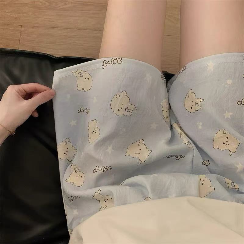 파란색 글자 강아지 [파자마팬츠-주머니없음]