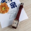 New women's watch temperament Retro Roman blue needle scale design Simple and fashionable square watch quartz watch