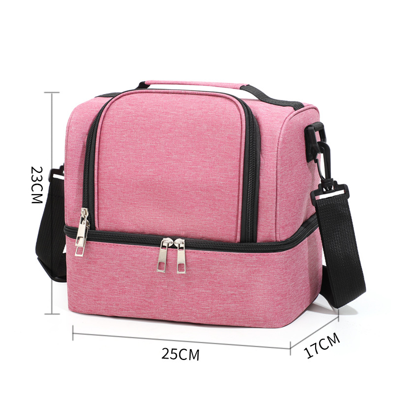 Bolsa de lonchera portátil de gran capacidad Bolsa bento de aislamiento térmico grueso de papel de aluminio con bolsa de arroz Bolsa de picnic al aire libre Bolsa de comida para acampar