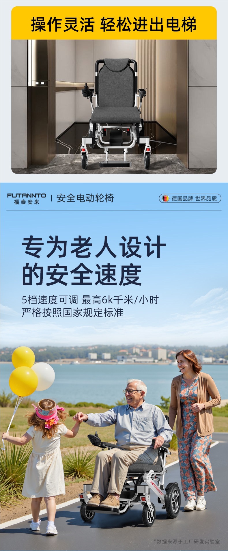 High-end new electric wheelchair, intelligent and fully automatic, specially designed for disabled and paralyzed elderly, foldable, lightweight, and luxurious mobility aid