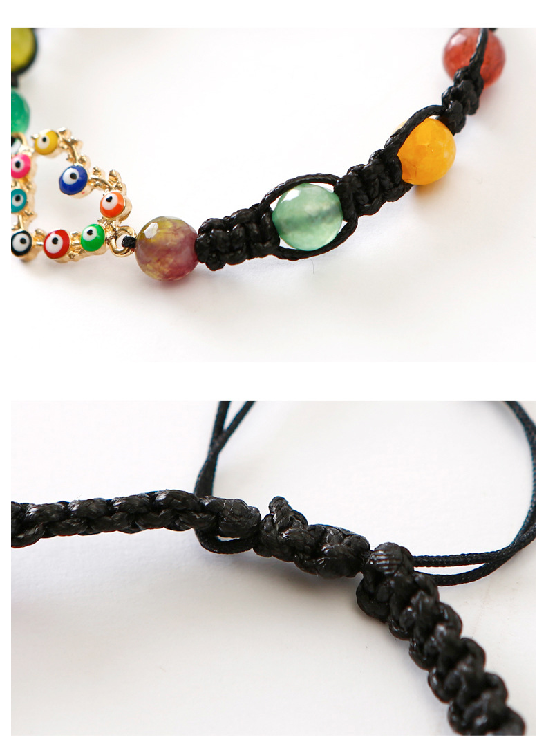 Fashion Heart Shape Agate Knitting Bracelets 1 Piece