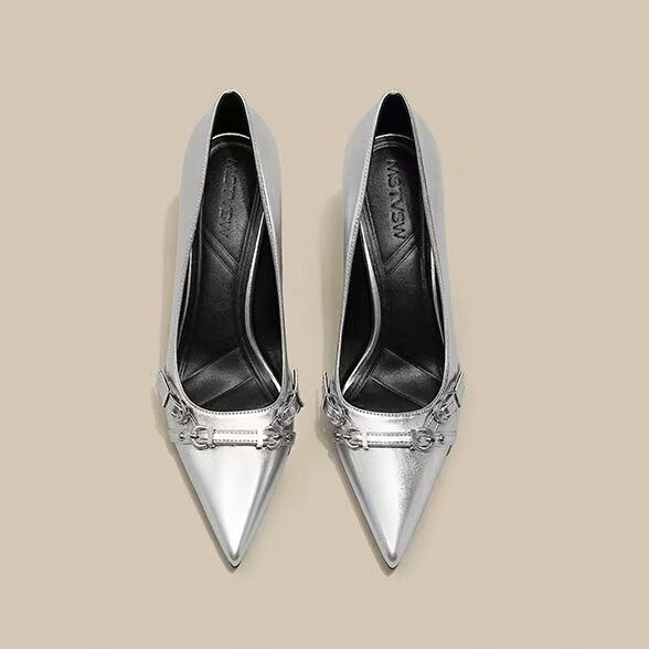 Beautiful High-Heeled Shoes for Women 2026 New Style with Skirt, Solid Color, Elegant Ladylike Style, Mature French Style, Pointed Toe, Stiletto Heels Beautiful High-Heeled Shoes for Women 2026 New Style with Skirt, Solid Color, Elegant Ladylike Style, Mature French Style, Pointed Toe, Stiletto Heels