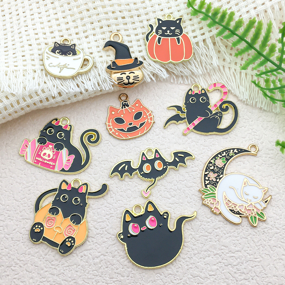 5g Weight Pendant Jewelry Making Type 16*24mm, 20*20mm, 20 * 21mm Jewelry Making Size DIY Jewelry Accessories Classification 1 Piece Quantity Alloy Material Halloween Festival Pumpkin, Cat, Bat Pattern Enamel Design Cartoon Style, Cute Style 1 Piece 16*24mm 20*20mm 20 * 21mm Alloy Pumpkin Cat Bat Pendant 3