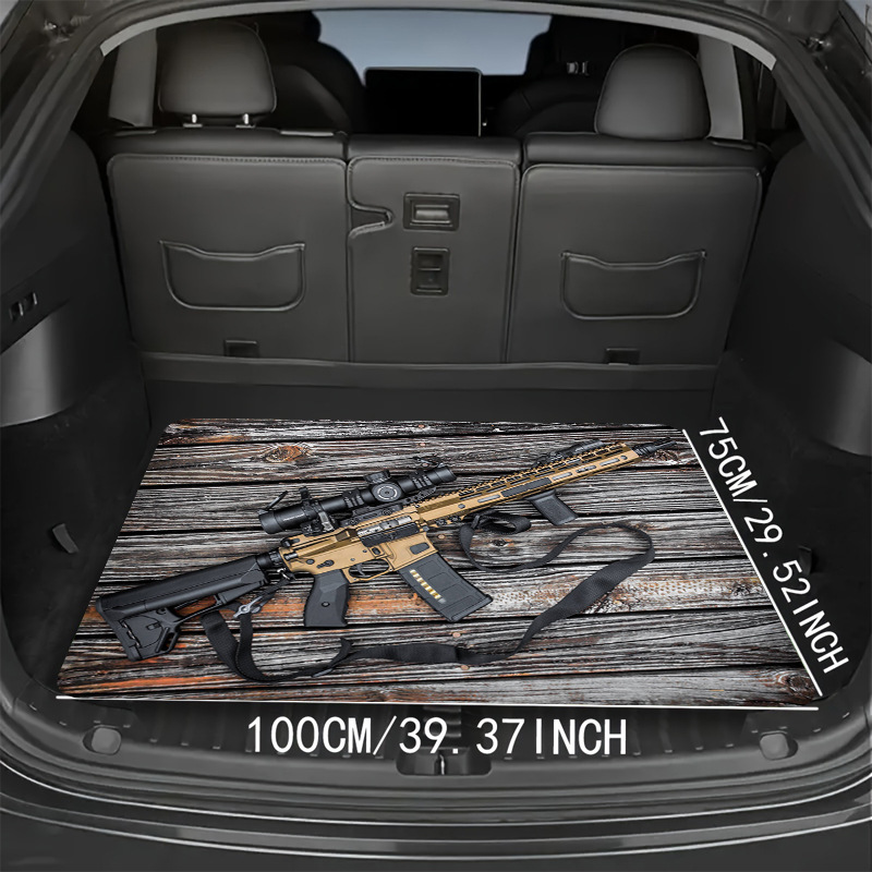 Cross-border generation American retro tiger crystal velvet dirt-resistant easy to take care of car trunk mat non-slip storage mat