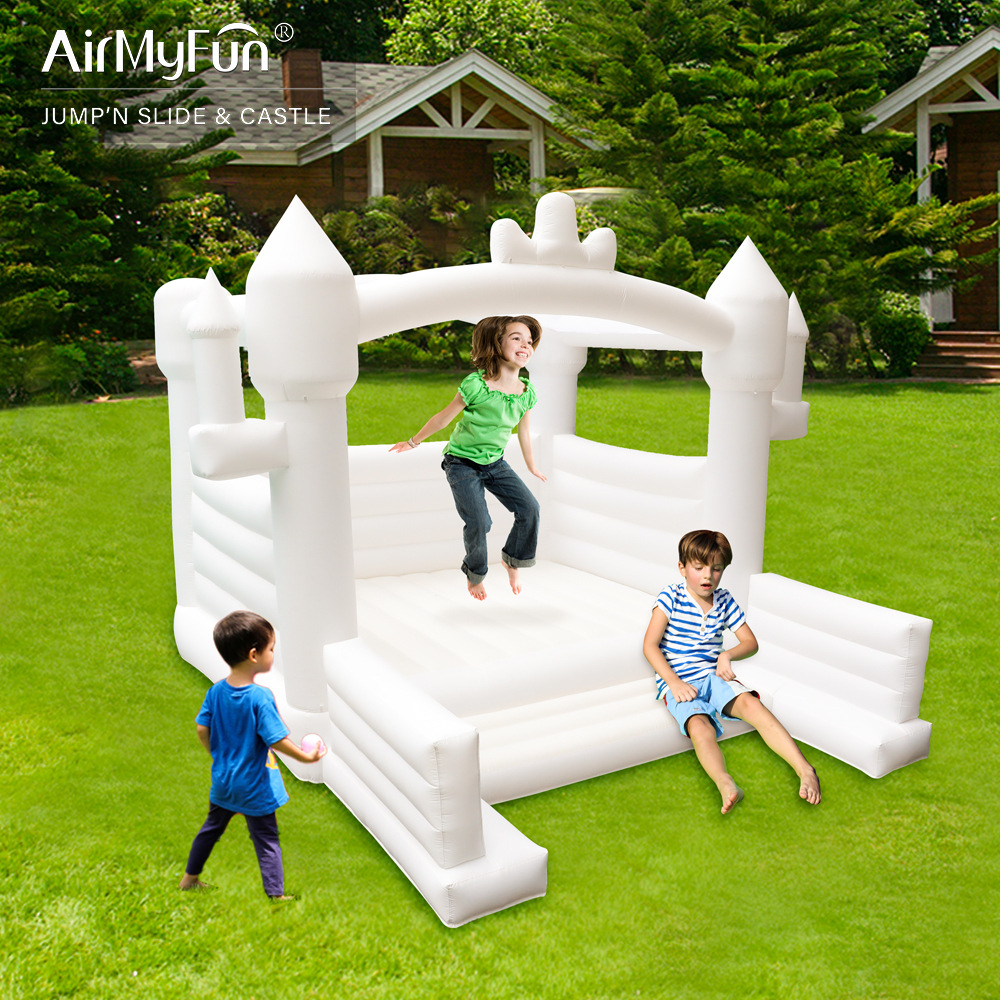 Castillo inflable para bodas, pequeño castillo inflable para niños, castillo blanco para bodas, castillo inflable para bodas al aire libre, castillo inflable, castillo inflable