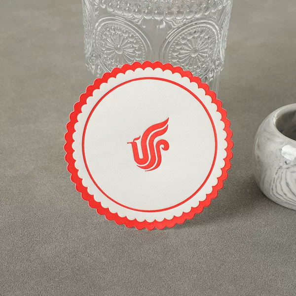 Coaster Paper Disposable Bar Paper Coaster Printed with Logo Pub Cocktail Waterproof Small Card Printed Coaster