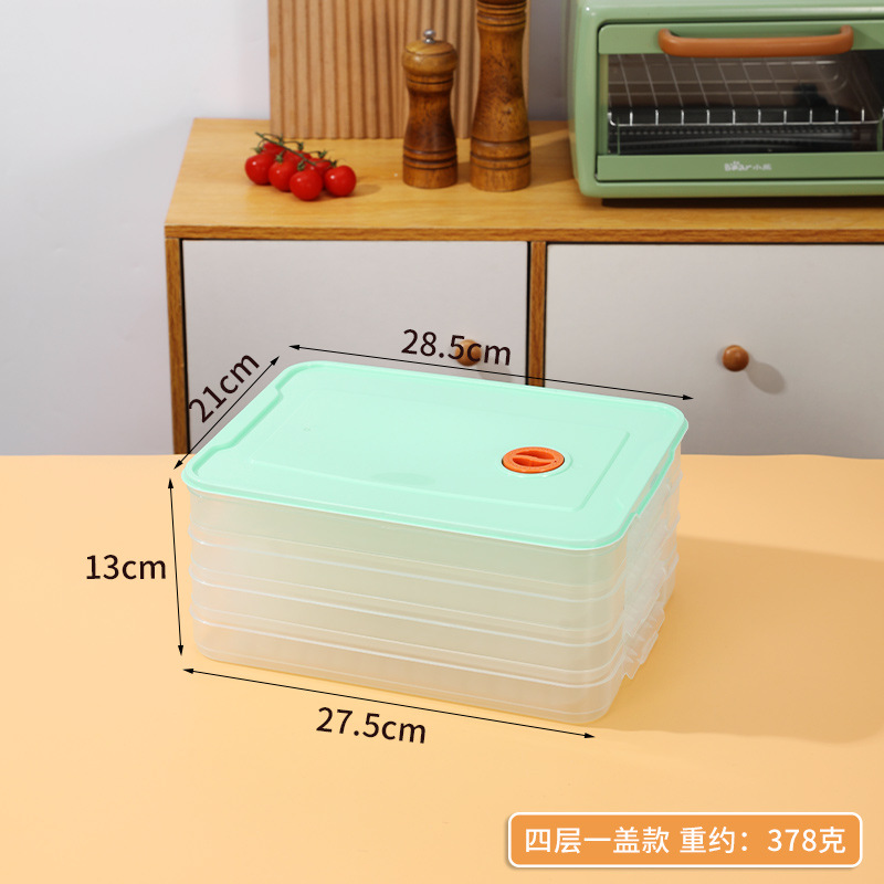 Hogar multi-capa fresca dumpling Caja Cocina congelada rápida refrigerador almacenamiento dumpling almacenamiento caos almacenamiento especial fresco-mantenimiento