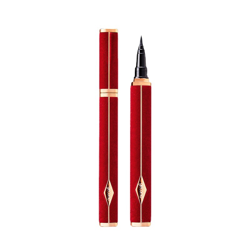 Germon New Year's red velvet eyeliner waterproof anti-halo square tube no hand shake easy start liquid eyeliner pencil beginners