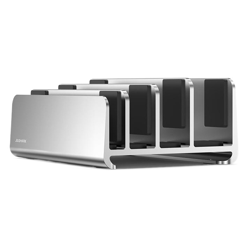 JIUSHARK nueve tiburón portátil vertical soporte de almacenamiento tableta soporte ordenado escritorio 4-Ranura soporte