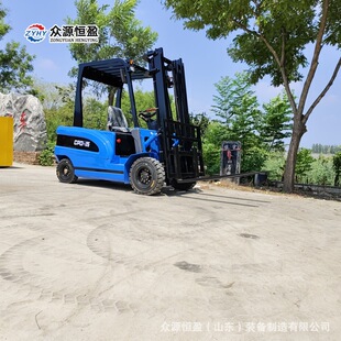 Electric Forklift Shandong Zhongyuan Lithium Battery Hydraulic Fully Electric Four-Wheel Ride-On Handling and Loading and Unloading Forklift